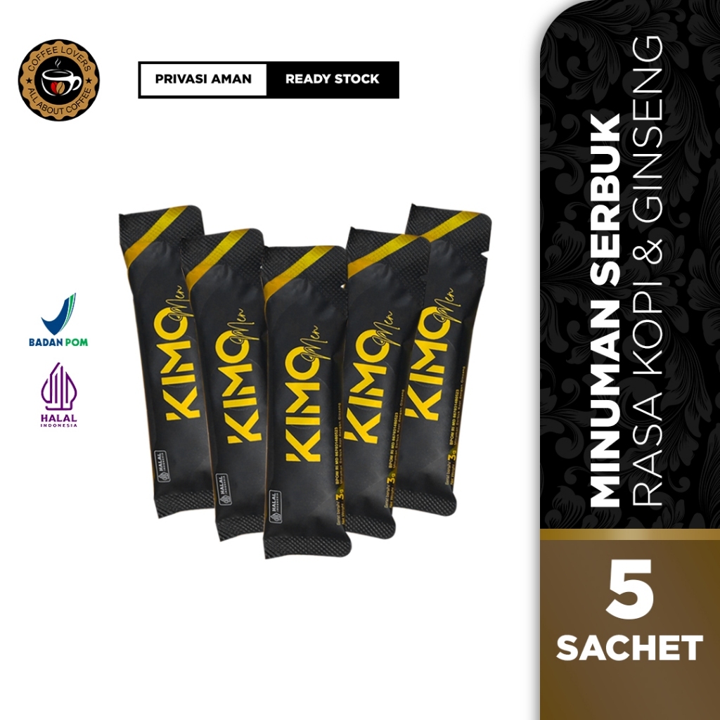 (100% ORI) Kimo Ginseng 5 Sachet - Kimo Minuman Serbuk Obat Kuat Pria | Penambah Stamina Pria BPOM