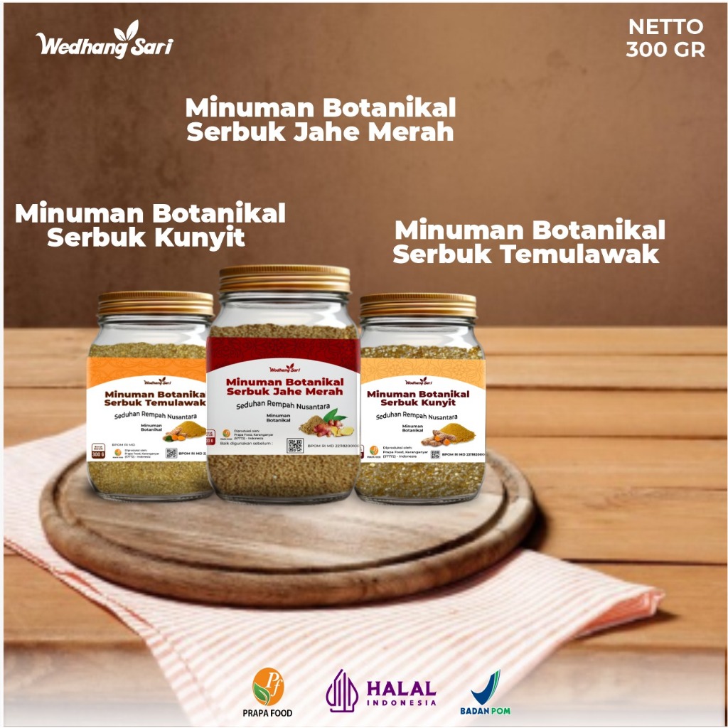 

Paket Jahe Merah + Kunyit + Temulawak Herbal Alami 300 gr Isi 3 Botol