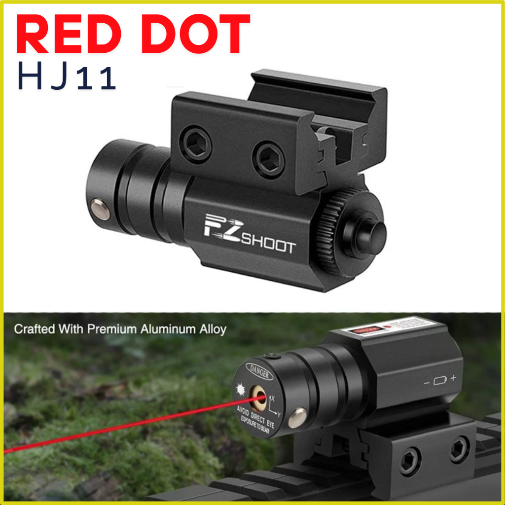 BARU TaffLED Laser Jarak Jauh Merah 100 km 11/20mm + Baterai LR44 - HJ11
