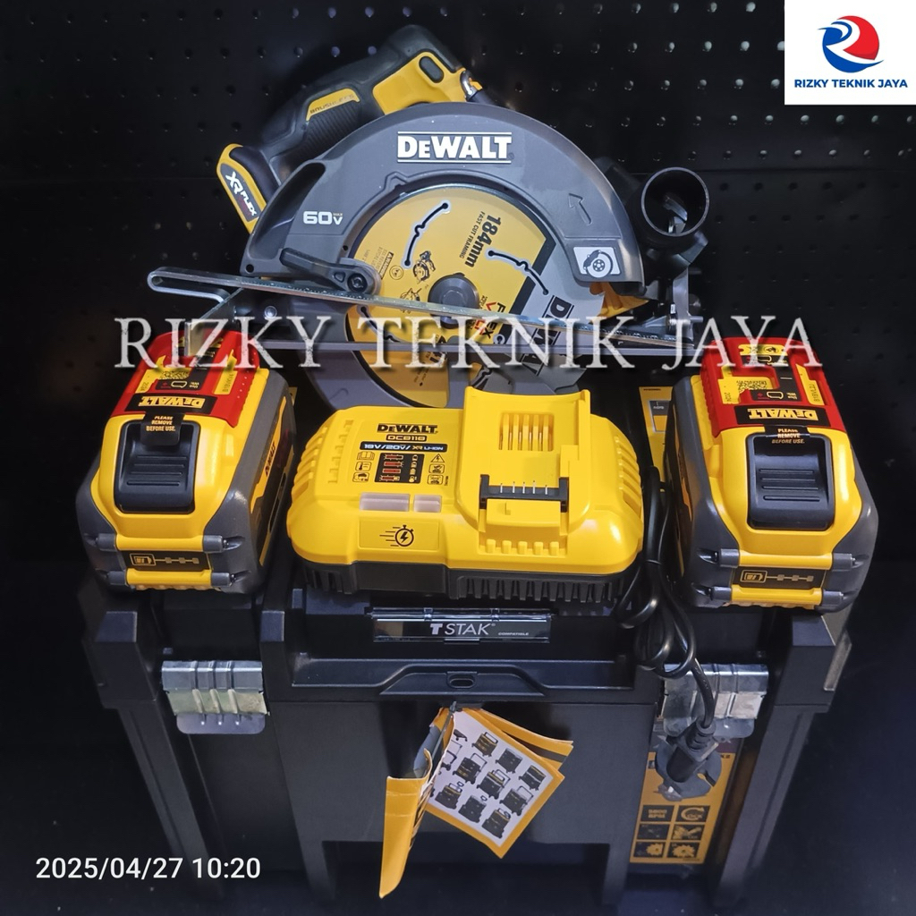 DEWALT DCS578 X2 CIRCULAR SAW CORDLESS 7 INCHI MESIN GERGAJI KAYU DEWALT DCS578X2 7"1/4