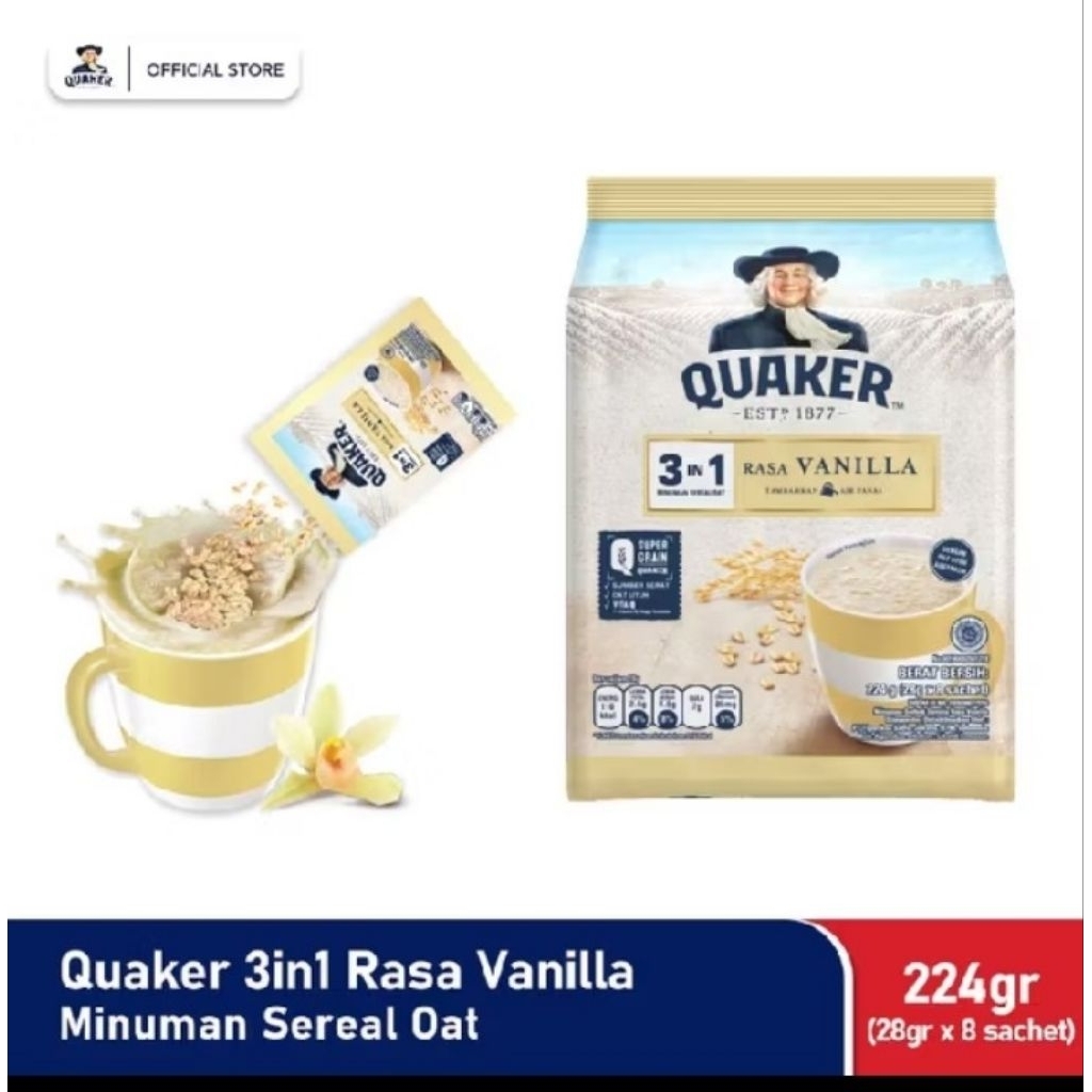 

QUAKER sereal oat rasa vanilla@@
