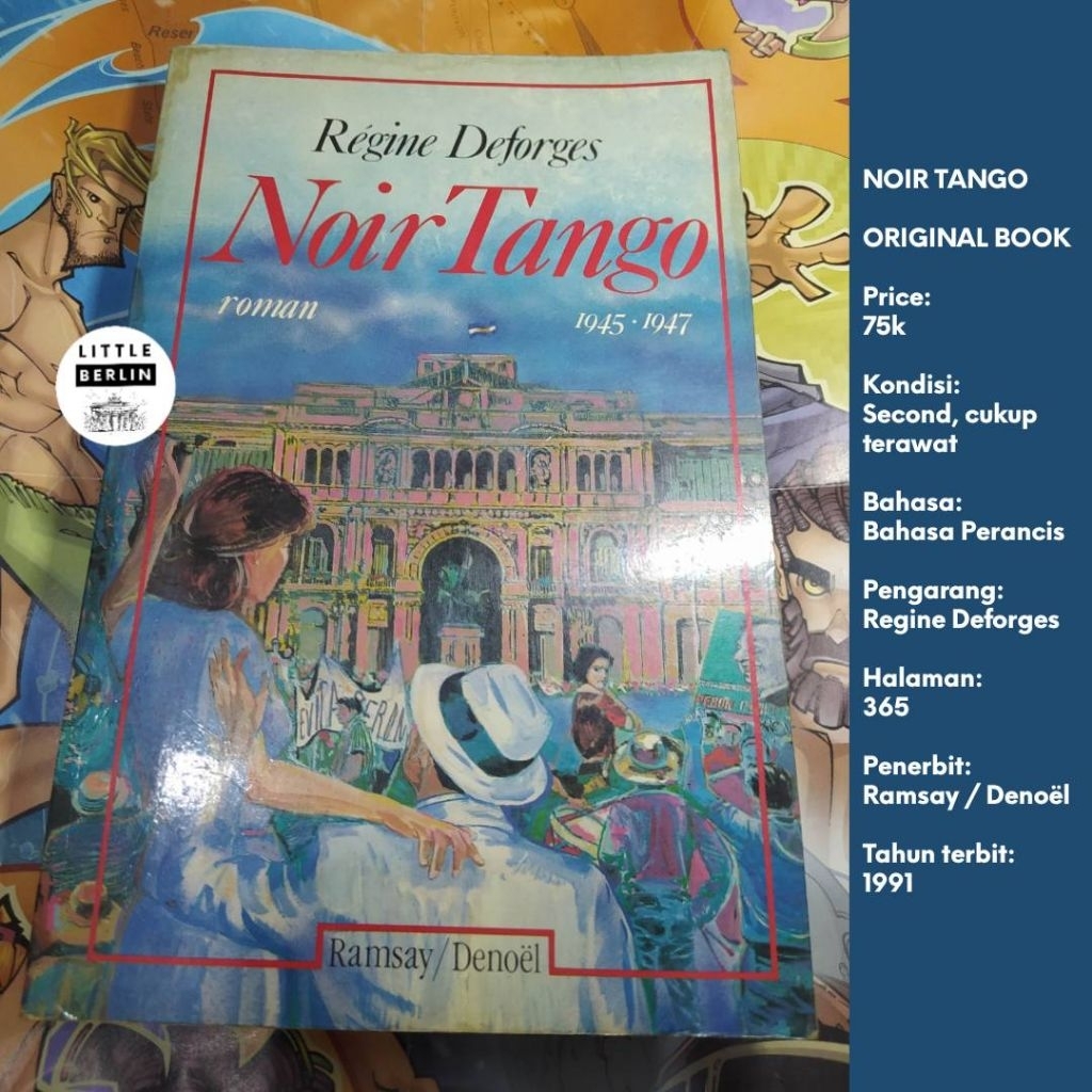 ORIGINAL Novel Bahasa Perancis NOIR TANGO French Book French Novel Buku Bahasa Perancis Regine Defor