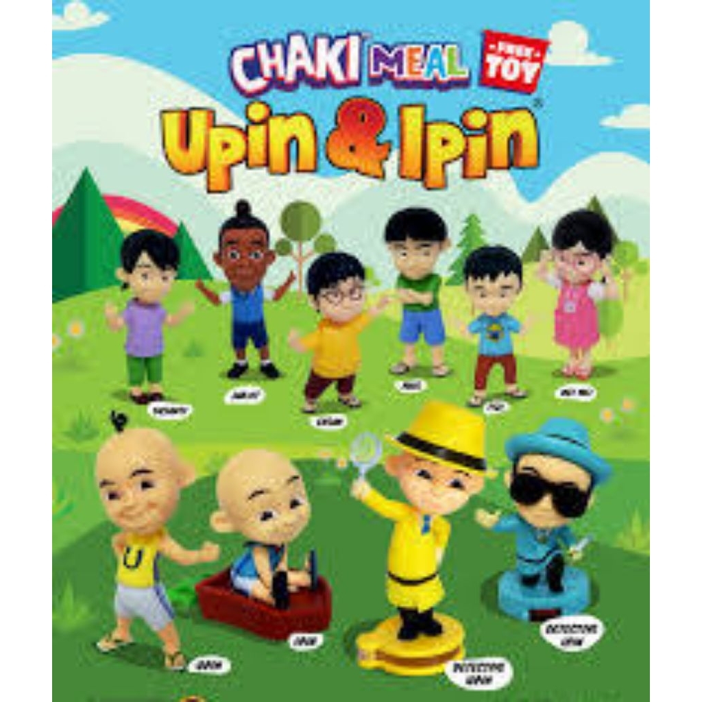 1 set isi 10 karakter Upin Ipin dari KFC Chaki Meal