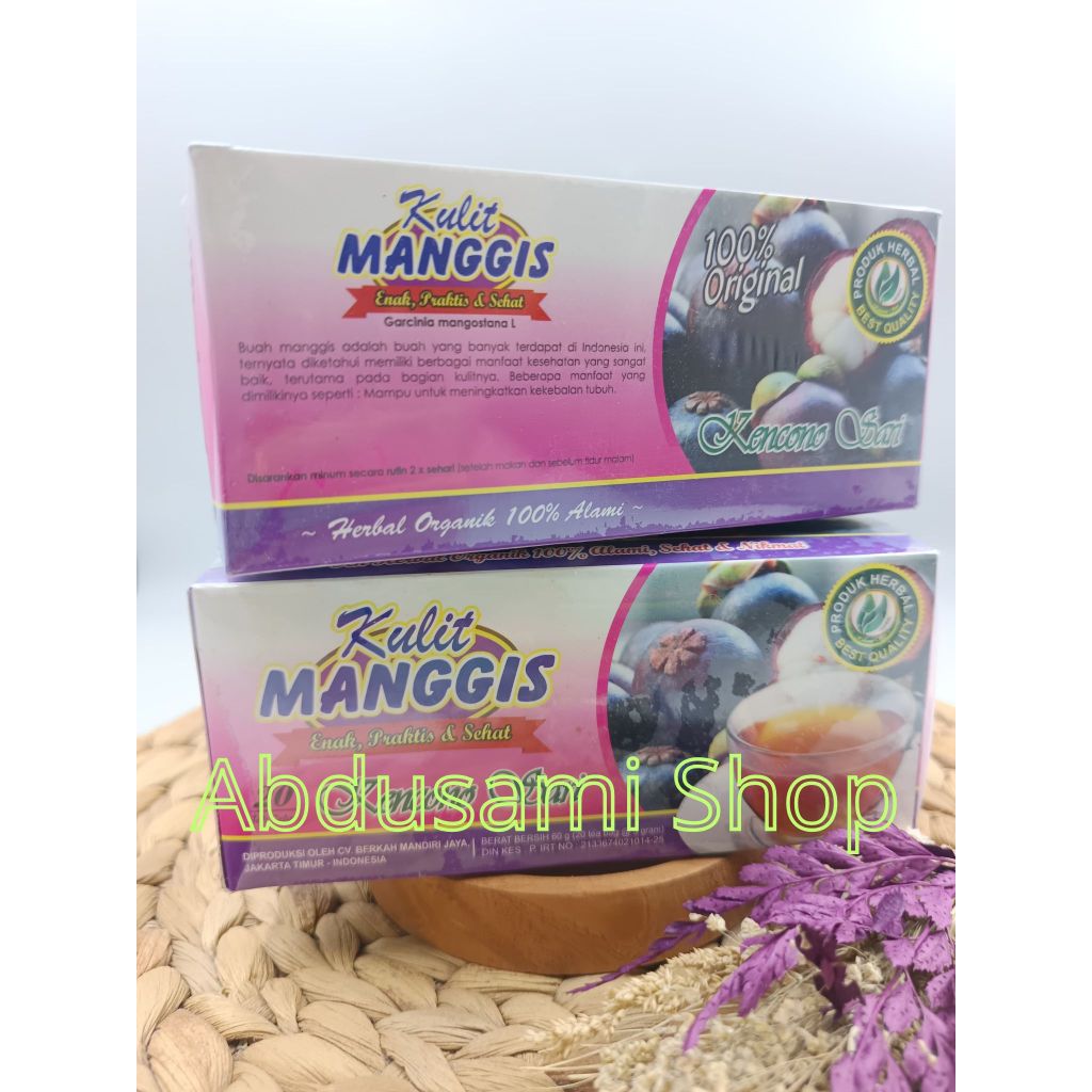 

Paket 2 Teh Celup Kulit Manggis Asli 100% Original Kencono Sari Kemasan 40 Teh Celup