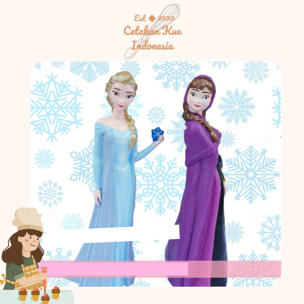 {CKI} Miniatur Celengan/ Hiasan Kue Anna Elsa | Hiasan Kue Figure Anna Elsa Frozen