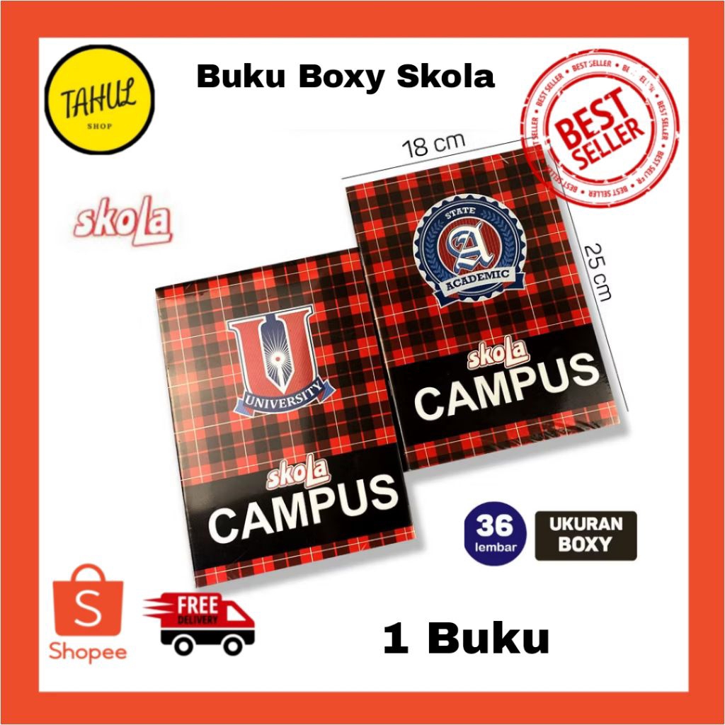 

1 Buku !!! Boxy Campus Skola By SIDU 36 Lembar Buku Tulis Lembar Kertas Tebal Big Boss / Bigboss Skola By SIDU