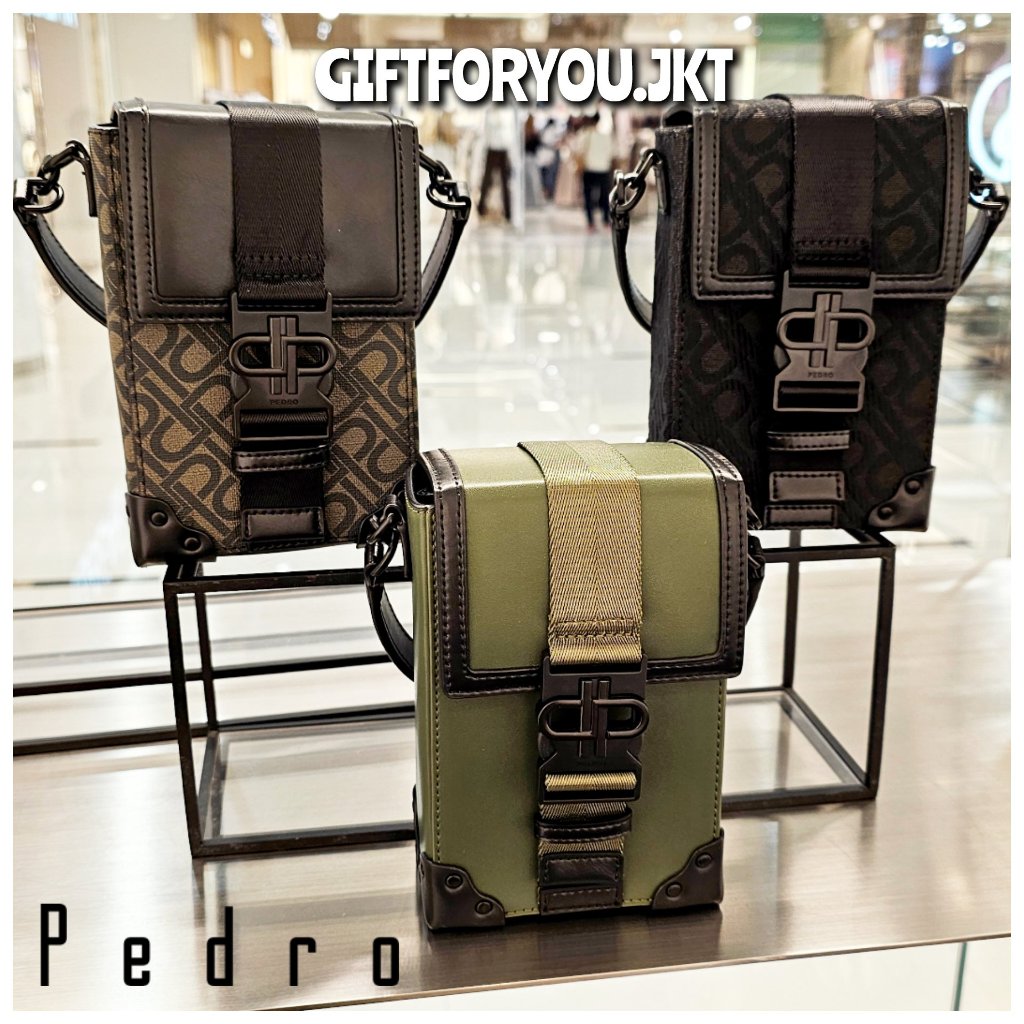 Tas Pria Pedro Original Icon Mini Sling Bag Crossbody Man Bag Cowok Tas Selempang Boxy