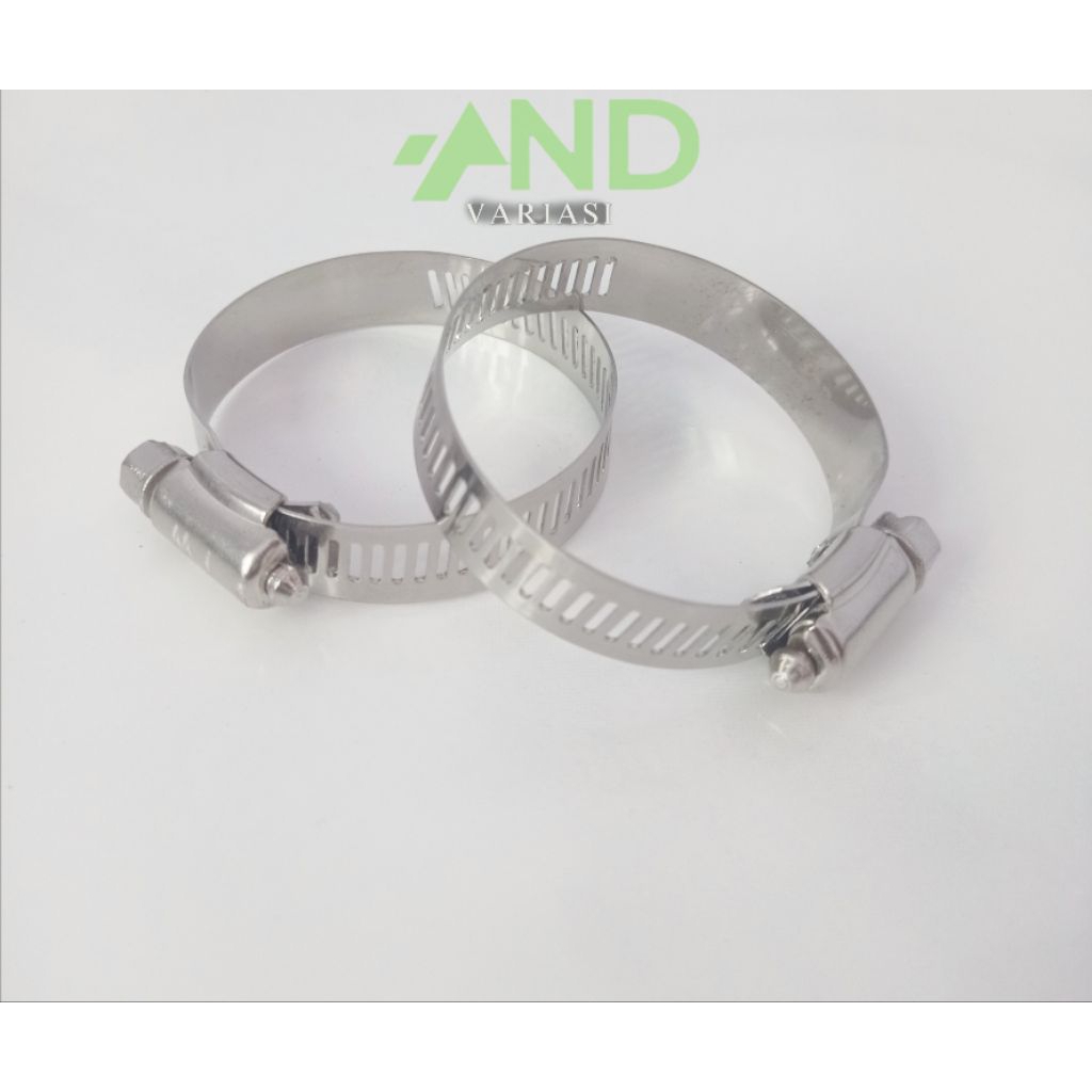 klem stainless kawel manipol karburator PE ukuran 2inchii