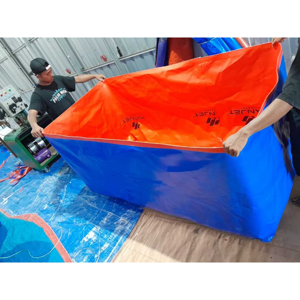 terpal kolam 6x4x1 a15 sudah berbentuk kolam