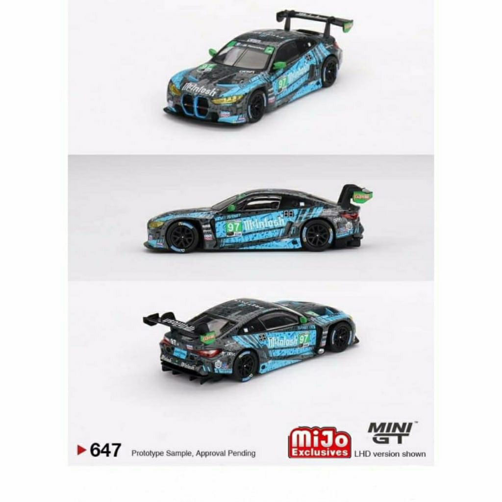 MINI GT 647 BMW M4 GT3 #97 TURNER MOTORSPORT ​IMSA 2023 LAGUNA SECA GTD 2ND PLACE