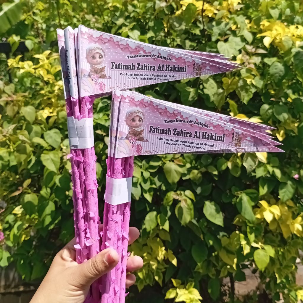 bendera aqiqah  (TANPA JARING)