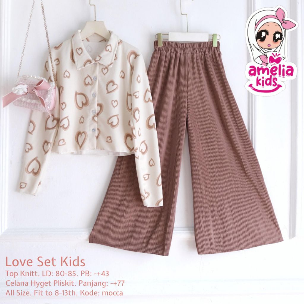 Love Set Kids Setelan Anak Perempuan Setelan Anak Perempuan Original Ori Amelia Kids