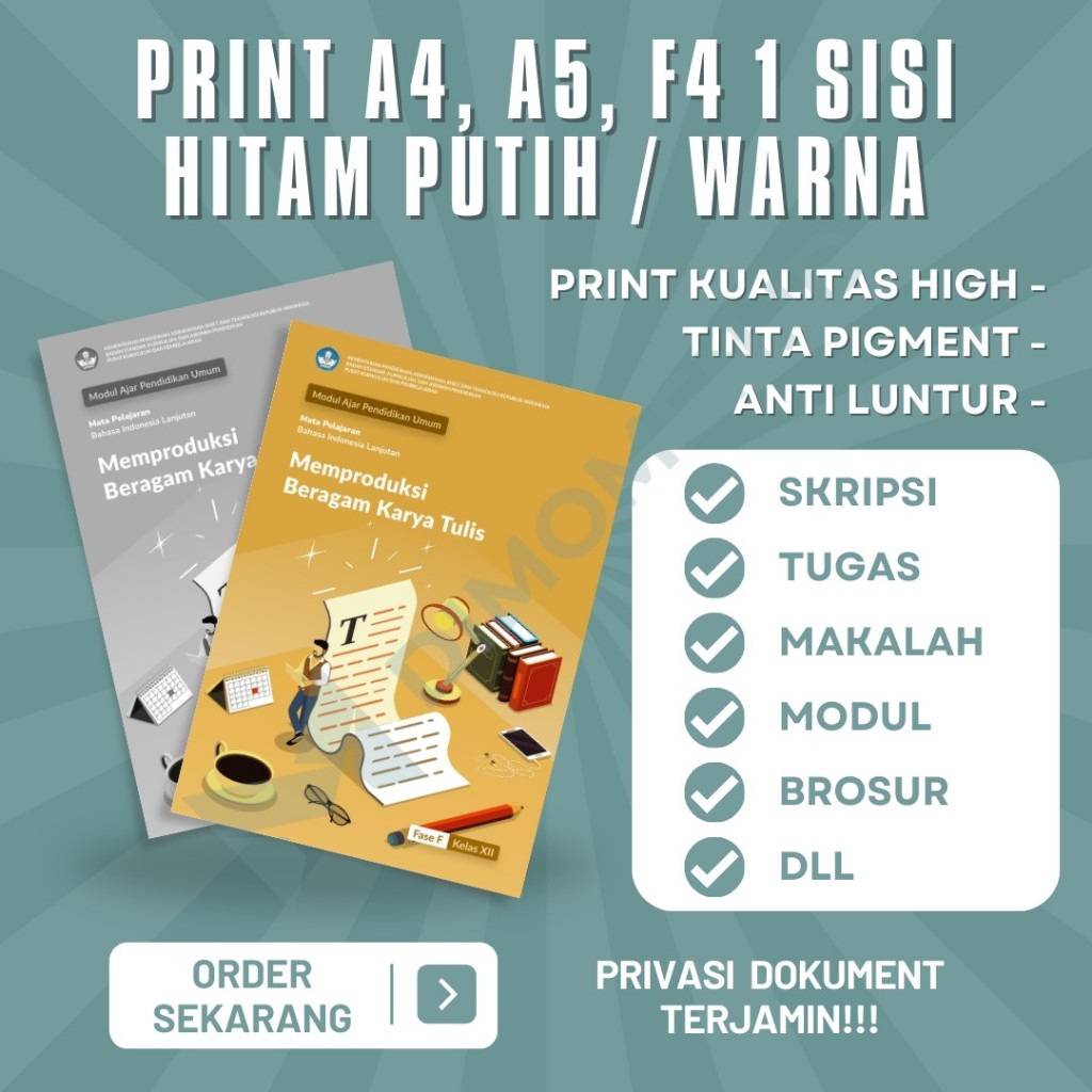 

Cetak Print HVS A4 A5 F4 1 SISI Warna Hitam Putih Murah Tebal 70 75 80 100 GSM SIDOARJO DIMOMEN.ID