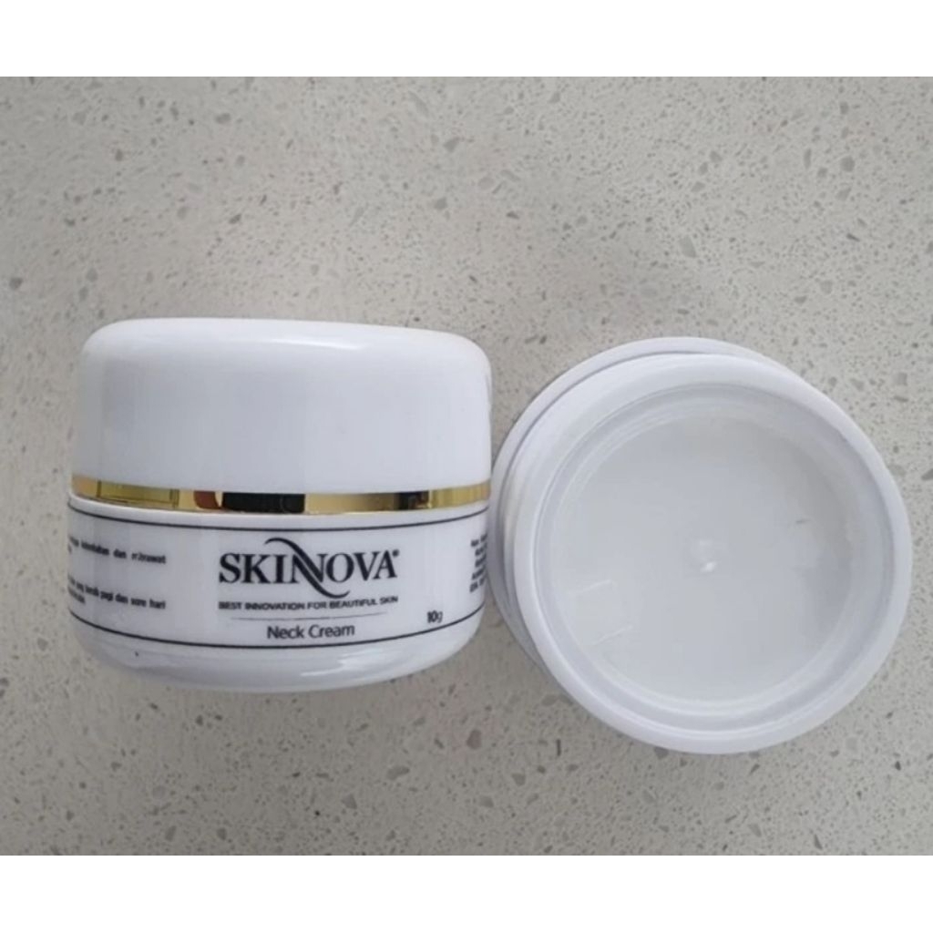 Skinnova Neck Cream - krim pelembab pengencang kulit leher - pencerah - BPOM - skinova
