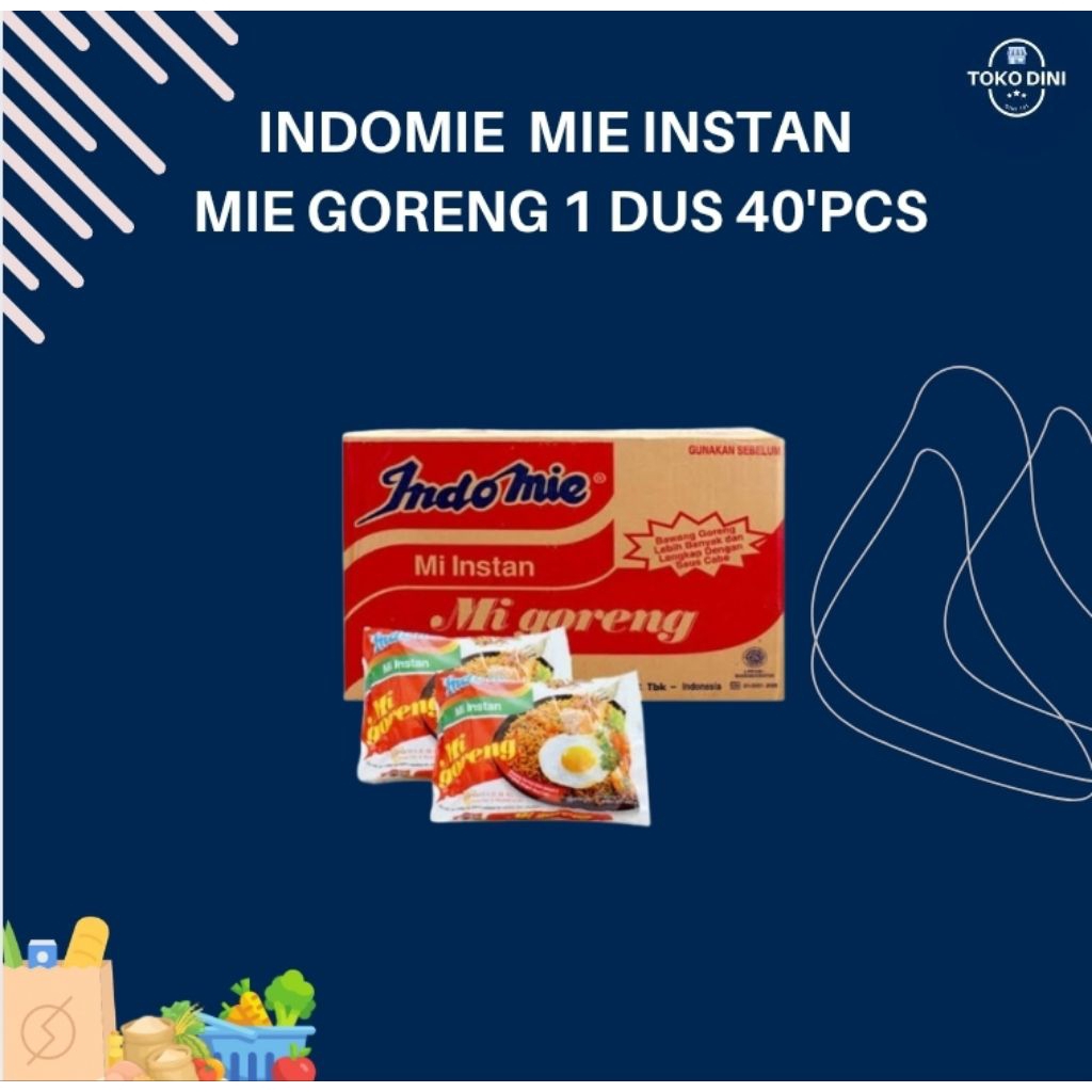 

Mie instan Indomie goreng 1 dus 40pcs'