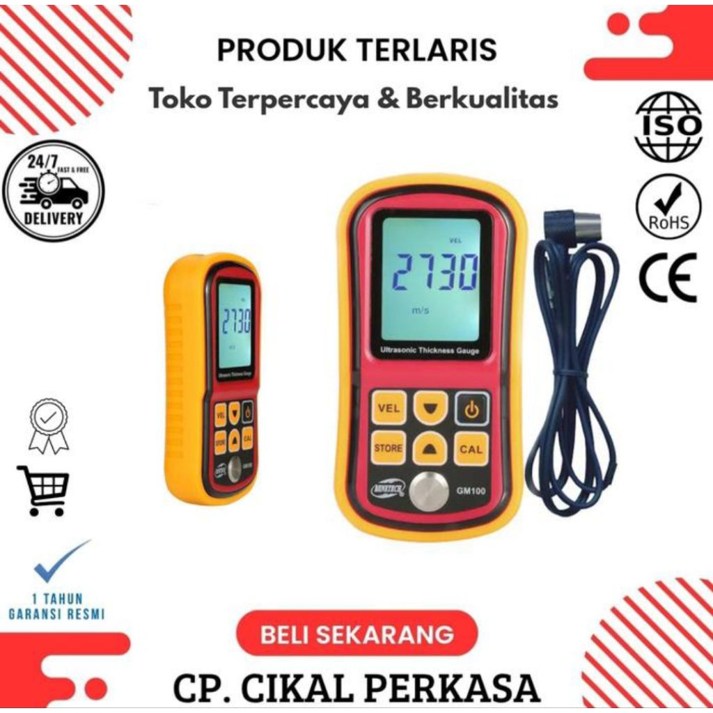 Benetech GM100 Ultrasonic Thickness Gauge Tester Gauge Benetech GM-100