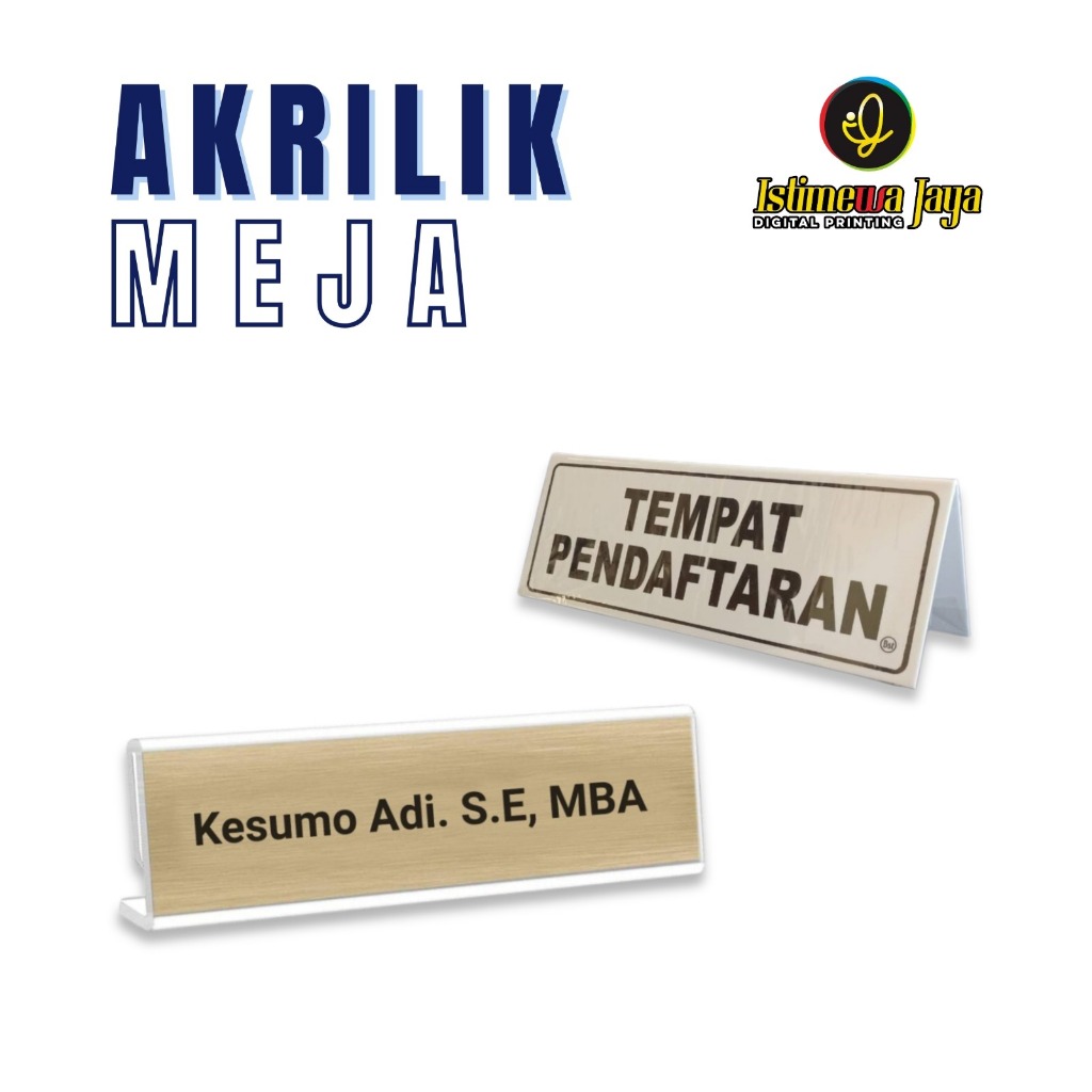 

ISTIMEWA DIGITAL PRINTING - Akrilik Meja Custom