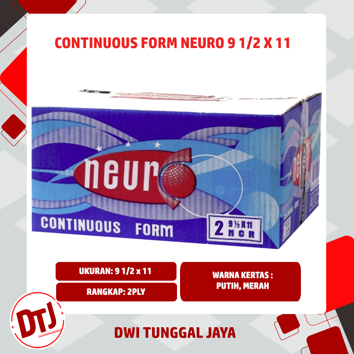 

Kertas Continuous Form Neuro 9,5" x 11" 2 Ply