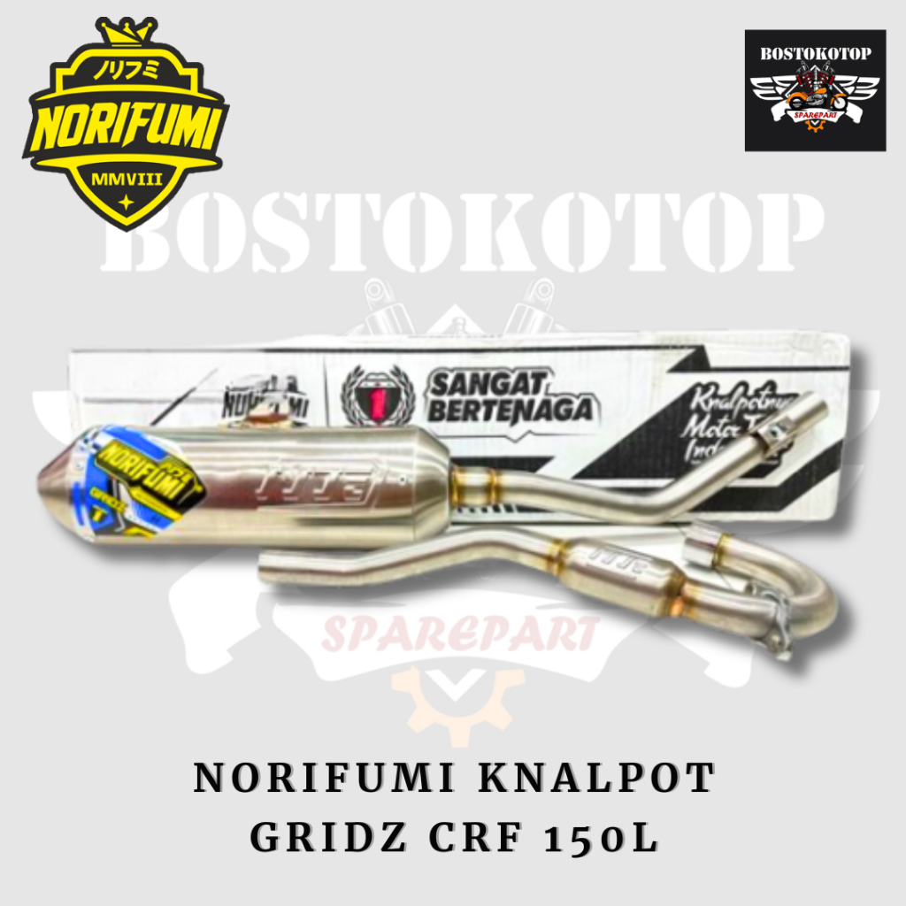 Knalpot Norifumi Racing Trail Trabass Tipe GRIDZ Motor CRF150 CRF 150 CRF 150L Original