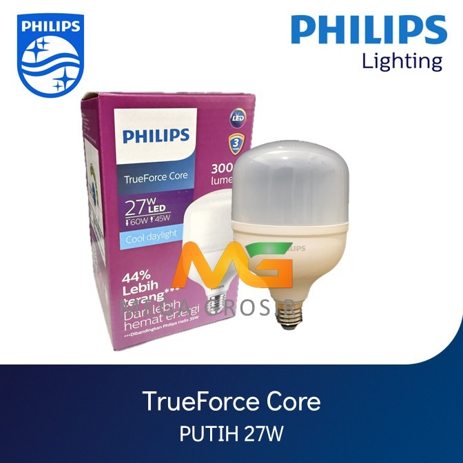 [ECER] Lampu Philips LED TForce 27 Watt E27 Putih - TrueForce Core 27 W 27Watt Original
