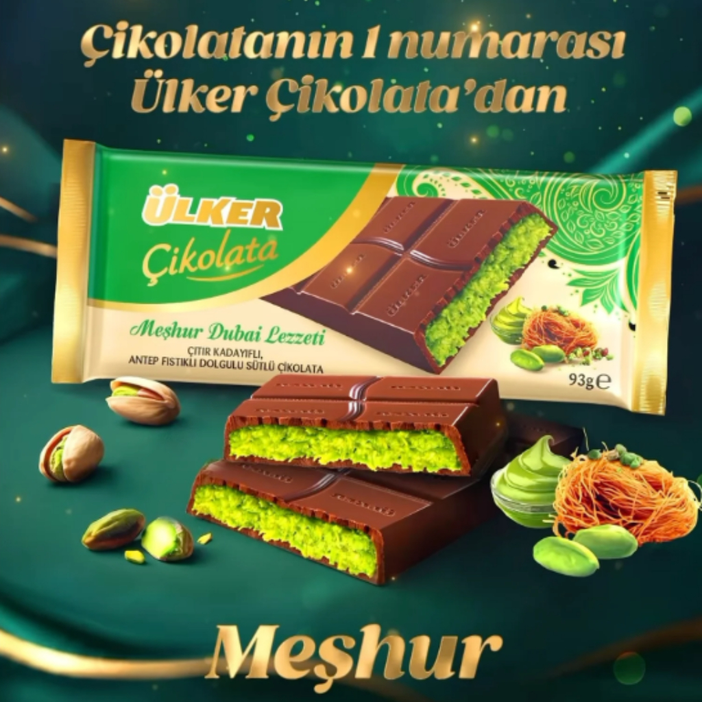 

Coklat Viral Dubai Ulker Isi Pistachio Kadayif Pastry Kunafa Chocolate Cokelat Oleh Haji Umroh
