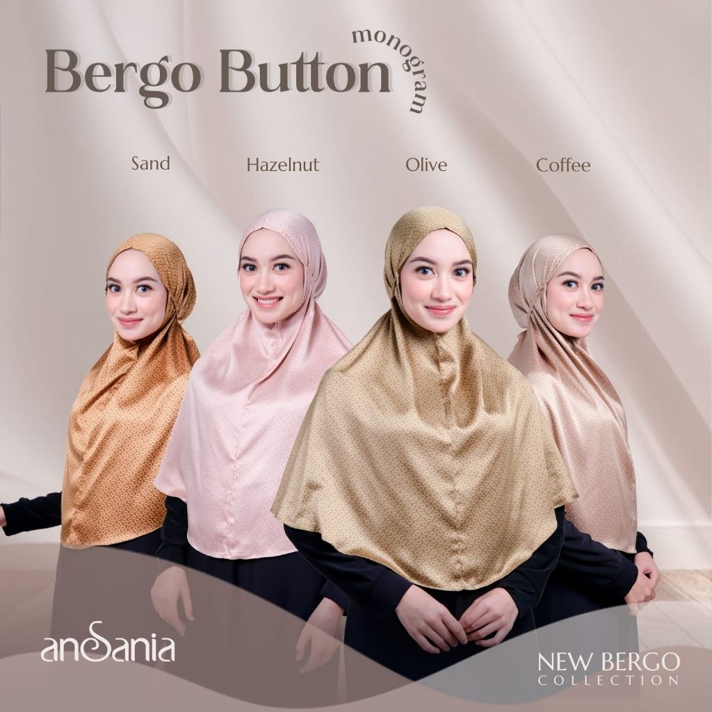 bergo button/bergo silk/Khimar motif