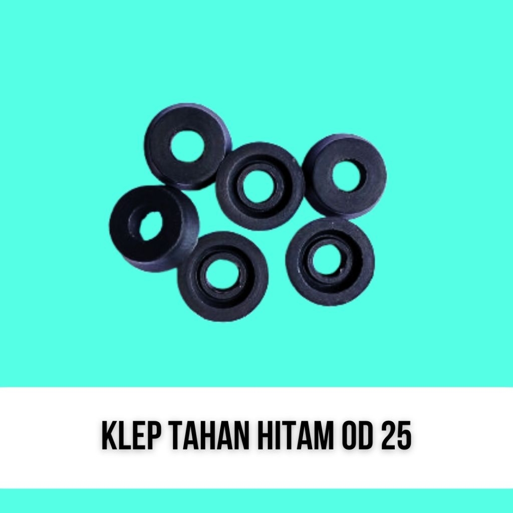 Klep Tahan Hitam Od 25  / Karet tahan