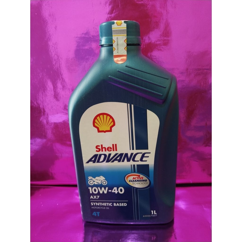 OLI OIL SHELL ADVANCE AX7 1LITER MANUAL PELUMAS OLI MESIN MOTOR BESAR UNIVERSAL CB CBR VIXION RK KIN