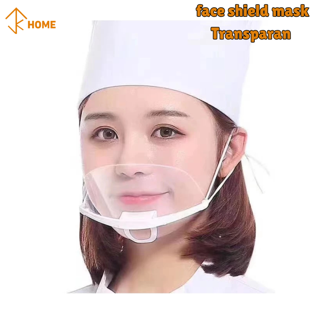 Masker Masak Dapur Mulut Transparan Chef Kantin Restoran & Masker Dapur Penutup Mulut Transparan