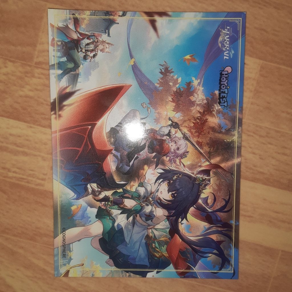 Postcard Kartu Honkai. Star rail Offi Yunli & March