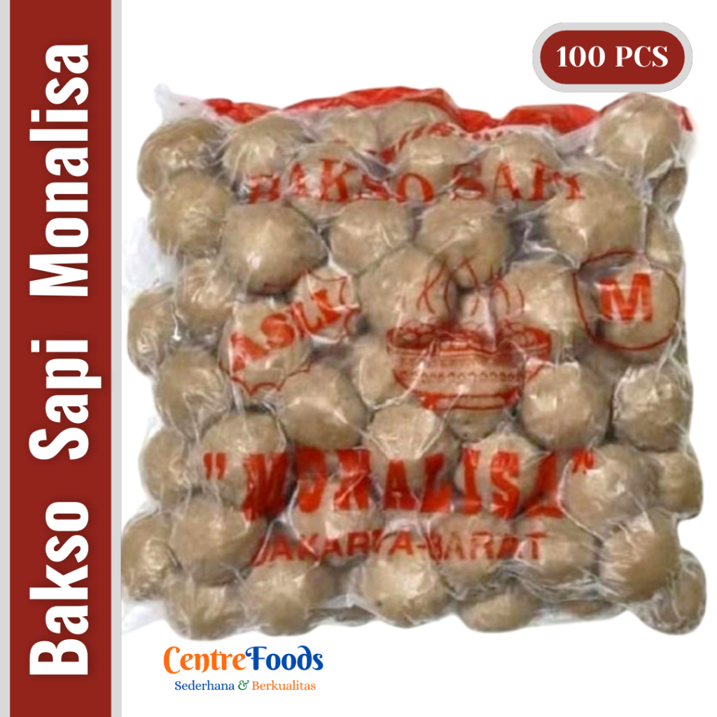 

Bakso Sapi Asli Sedang - Baso Sapi Size M ( Middle ) MONALISA | Isi 100 Pcs - 1 Kg [ Harga Per BKS ]