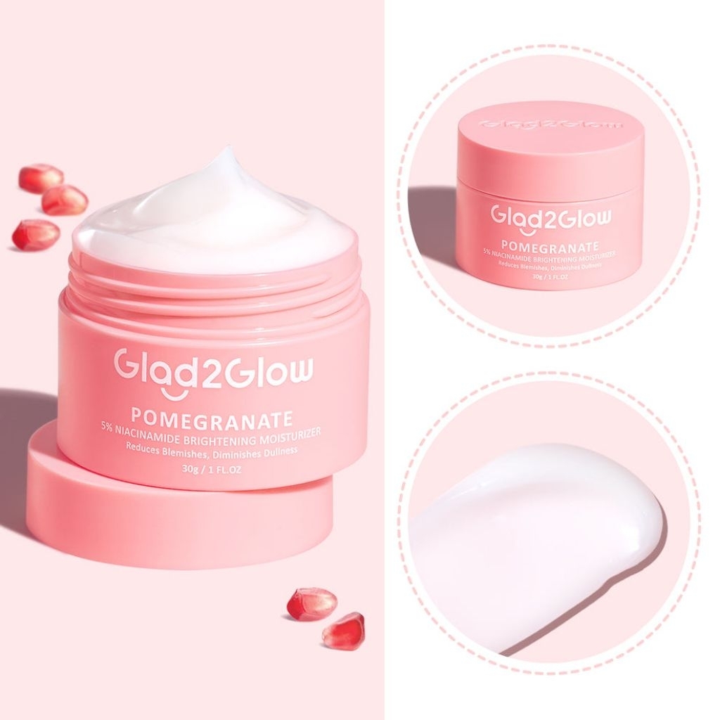 Glad2Glow Pomegrante Moisturizer/ Moisturizer G2G Pink/ Moisturizer Viral G2G Glad Gladi Glow Murah