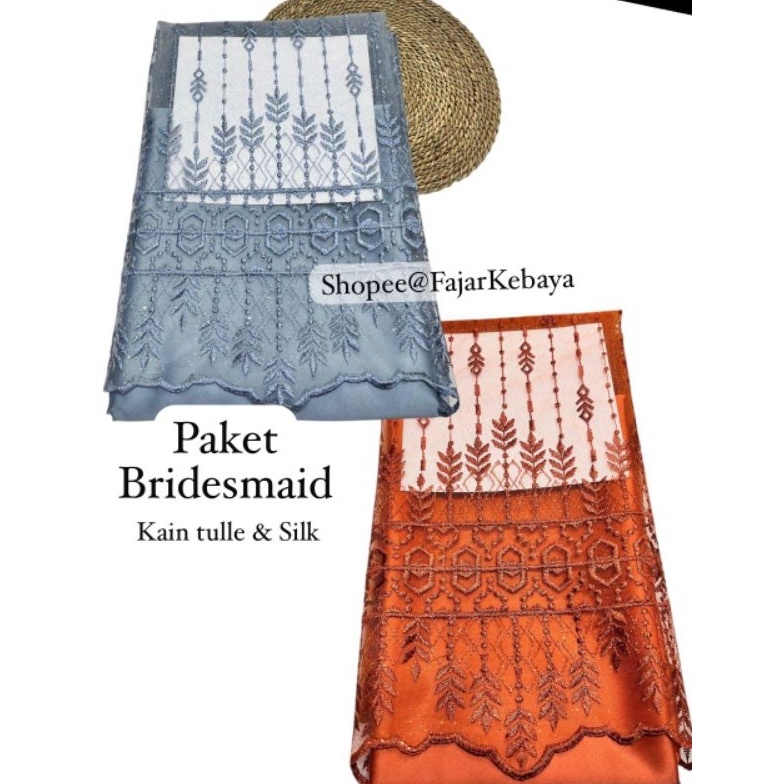 KODE L55Q  Kain Bridesmaid Paket  Paket Bridesmaid Dress Brokat Tile  Satin Velvet   Kain Bridesmaid