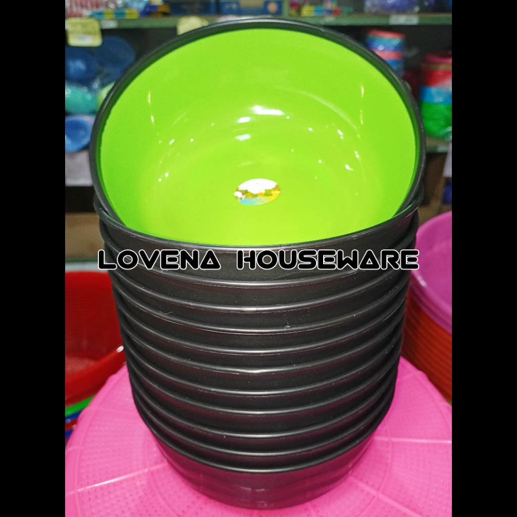 Mangkok Ramen Ukuran Besar 12pcs / Mangkuk Plastik 1 Lusin Japan Style