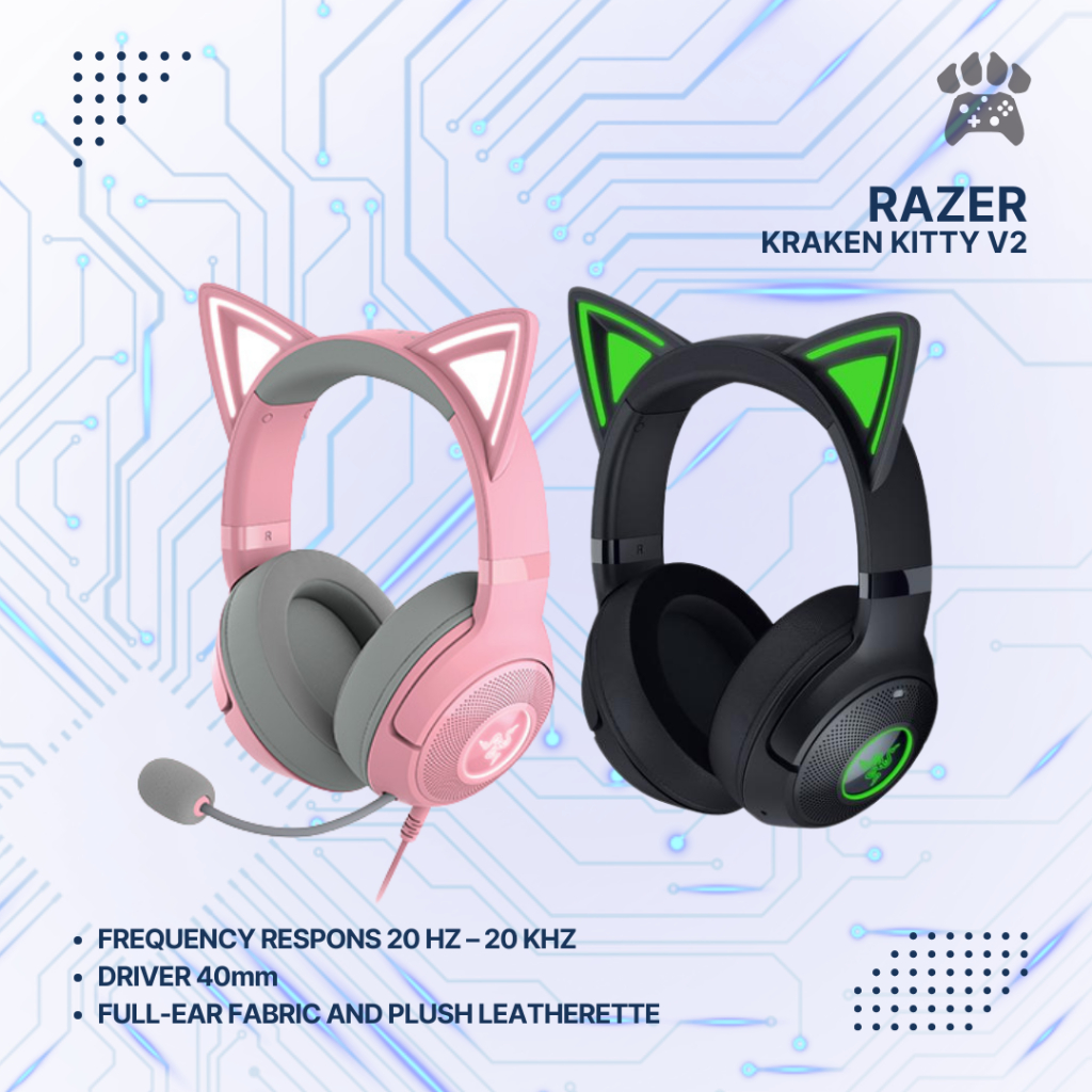 Razer Kraken Kitty V2 - RGB Kitty Ears Gaming Headset