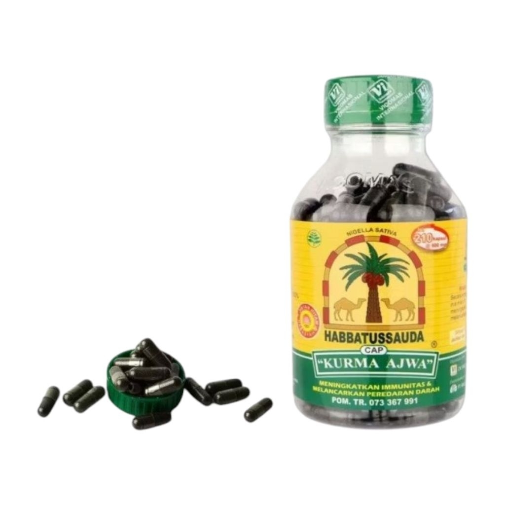 HABBATUSSAUDA CUP KURMA AJWA 120,210 KAPSUL/HABBATUSSAUDA KURMA AJWA