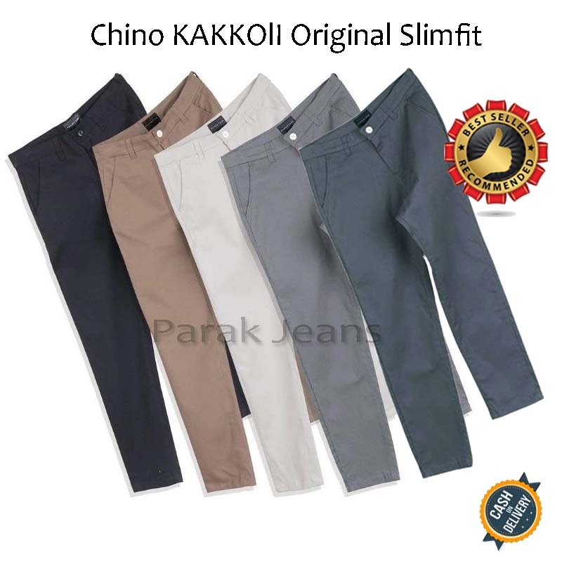 Celana Panjang Chino Pria KAKKOII Original Bahan Cotton Twil Stretch / Chinos Cassual Premium KAKKOI