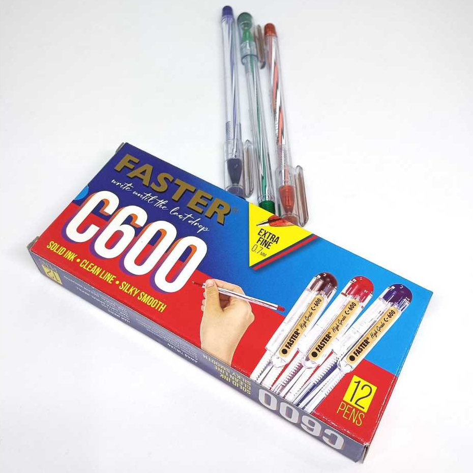 

Pulpen Ballpoint Spiral Faster Extra Fine C600 / Pena / Alat Tulis / ATK