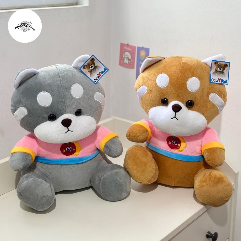 Boneka Sitting Racoon Baju | Rakun - Toys Doll Mainan Anak Hadiah Kado Hewan Binatang