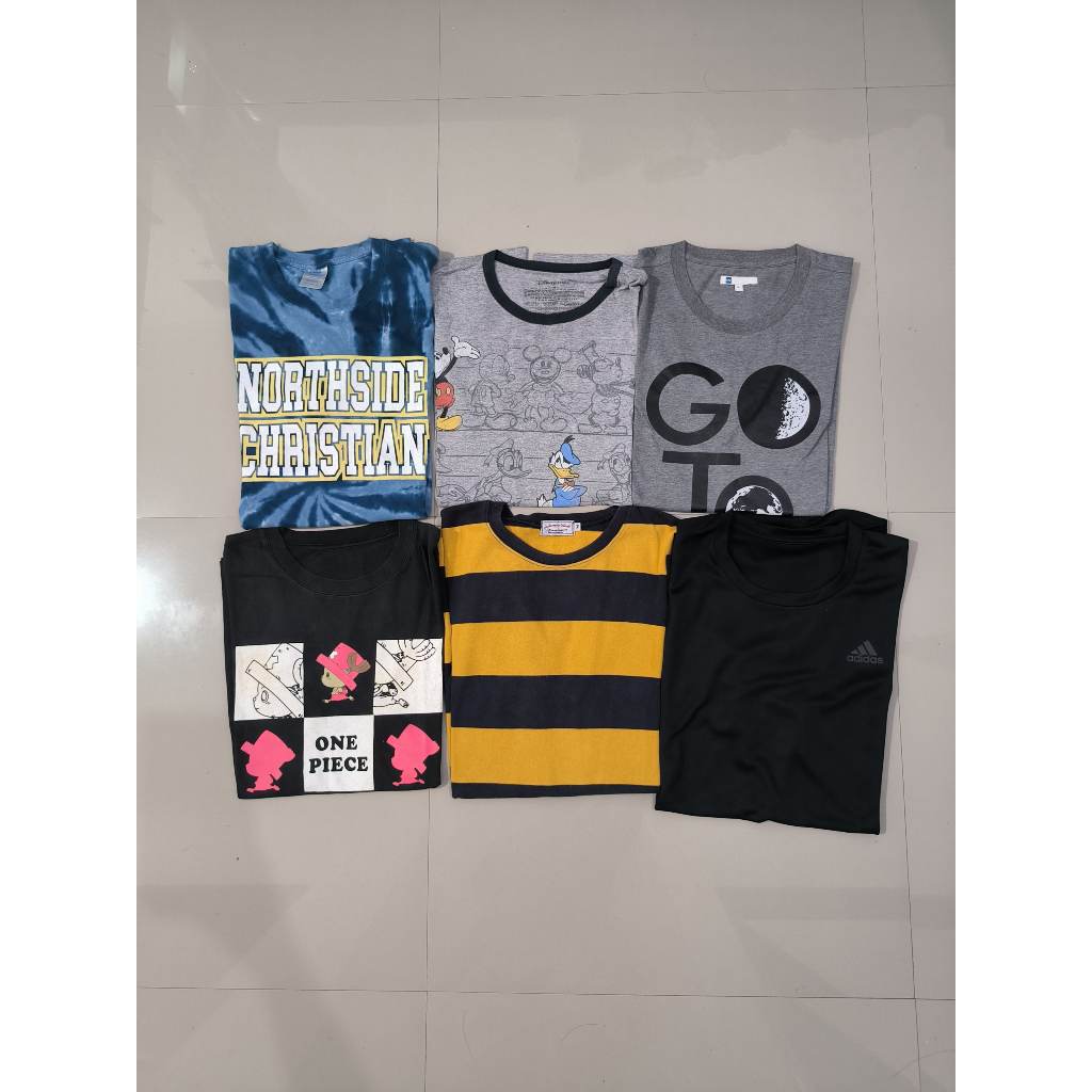 KAOS TSHIRT BORONGAN 6 PCS DISNEY AIIZ COSTUME O'CLOCK ONE PIECE ADIDAS PORT COMPANY