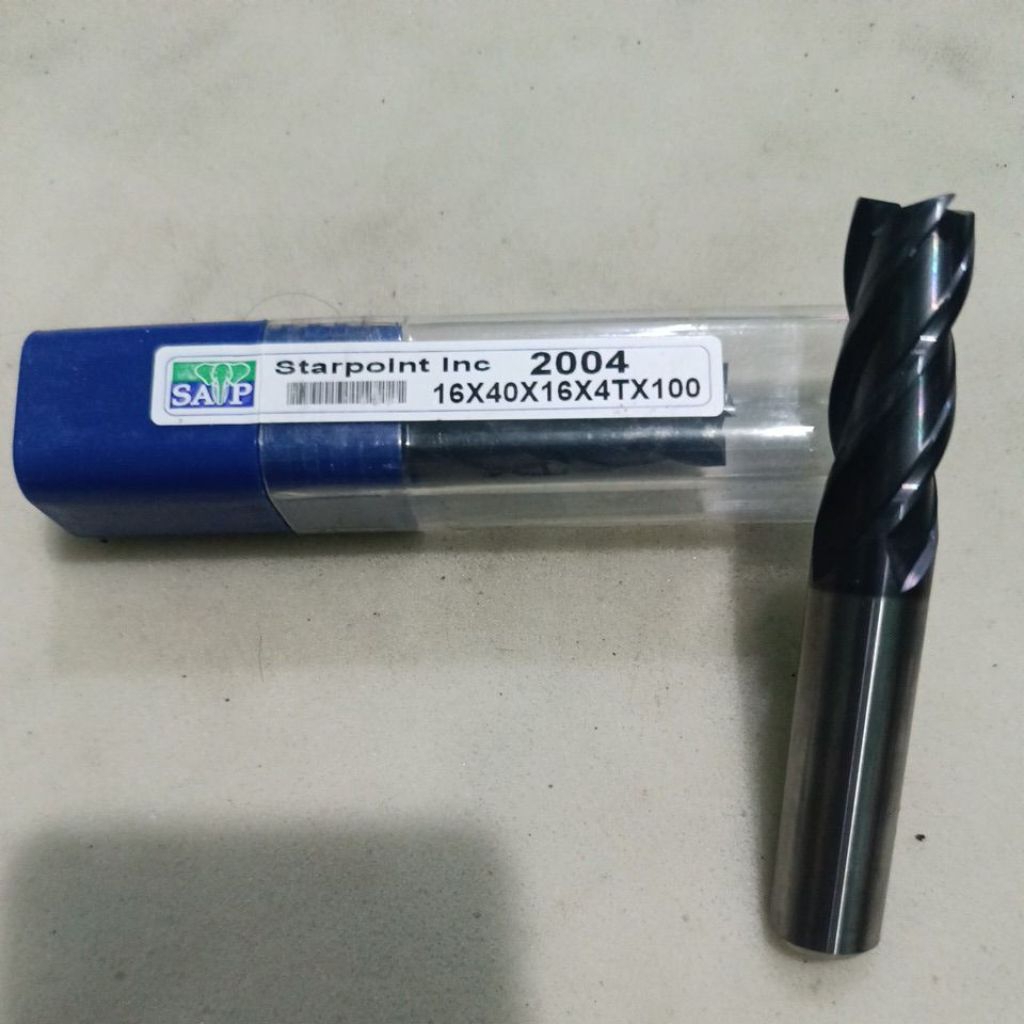 endmill carbide 16mm x 40mm x 100mm mata bor Milling 16mm carbide