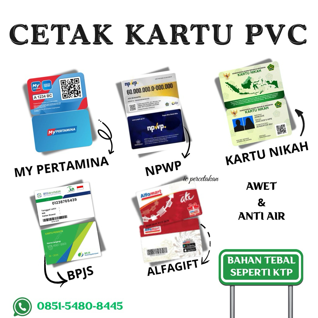 

CETAK KARTU BAHAN PVC 2 SISI