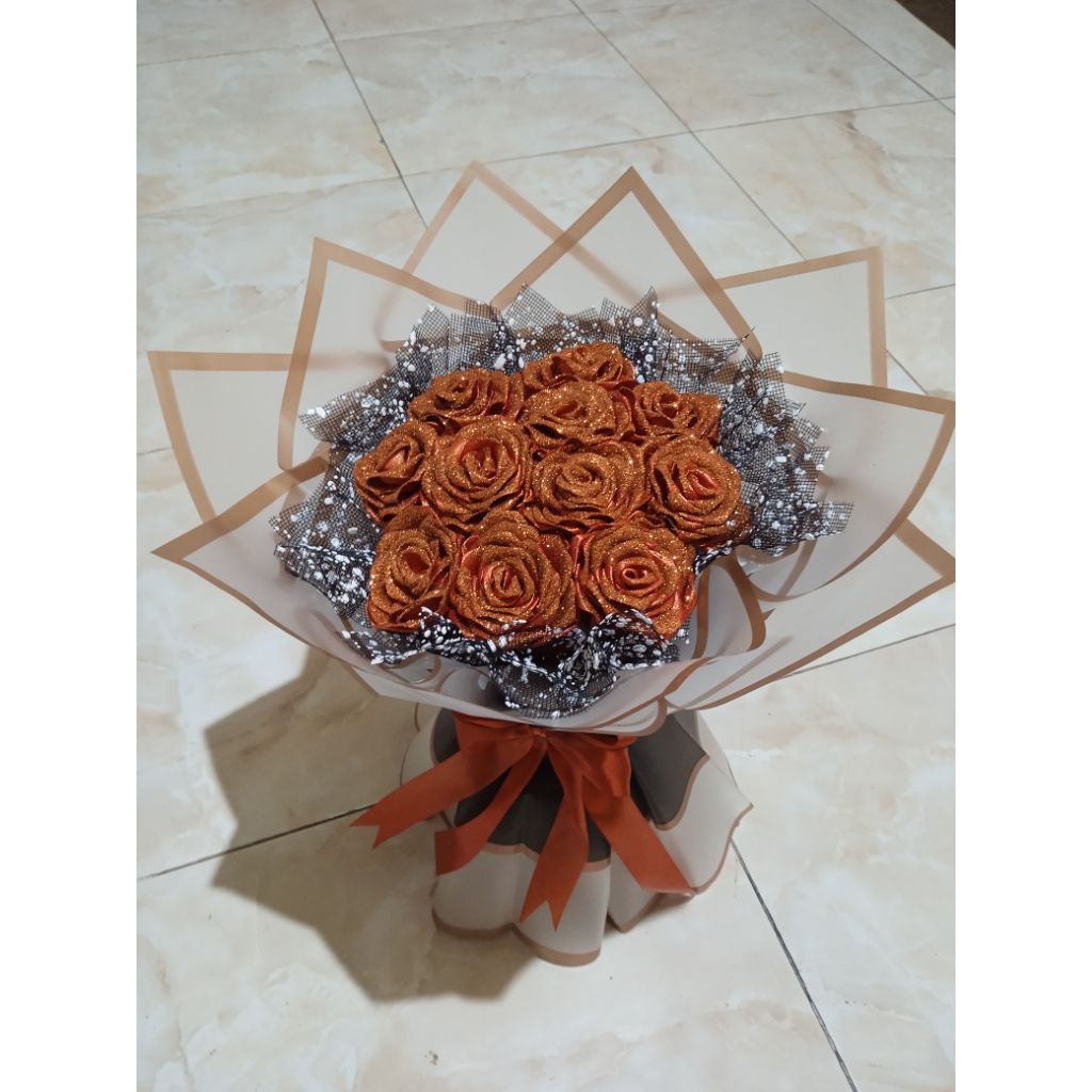 

pita satin glitter bahan buket...harga per pcs