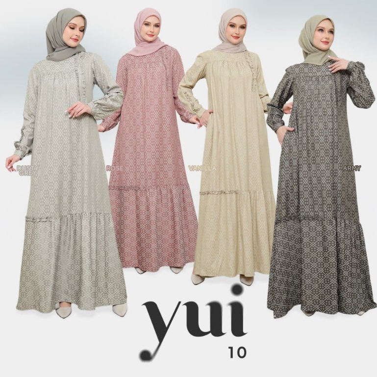 GAMIS ETHICA YUI 10 BAHAN VERENA MODEL BAJU MUSLIM WANITA GAMIS DAILY BUSUI FRIENDLY KEKINIAN