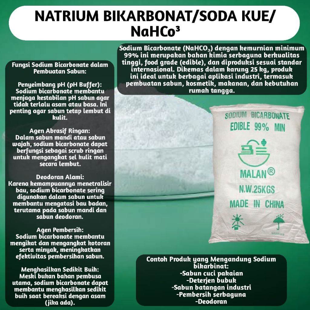 

SODA KUE/SODIUM BIKARBONAT/NATRIUM BIKARBONAT