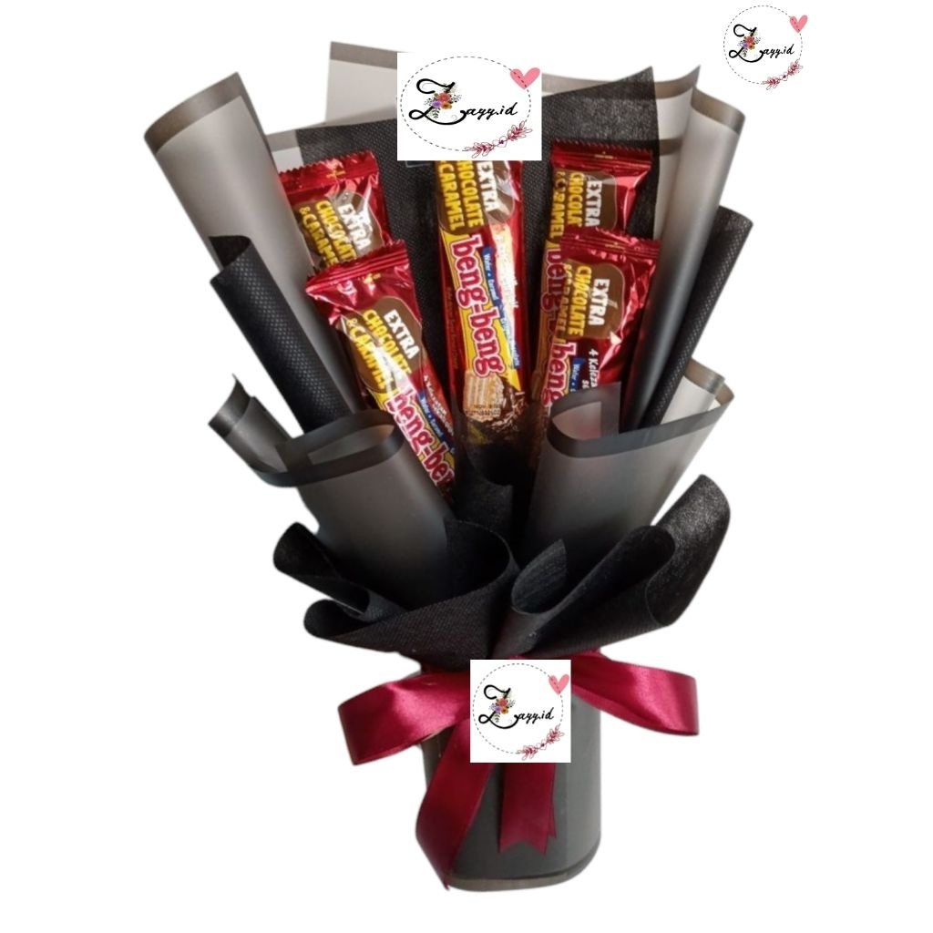 

Buket Snack Coklat Beng Beng Warna Hitam Elegan Mirah Hadiah Spesial Wisuda Graduation Ulang Tahun
