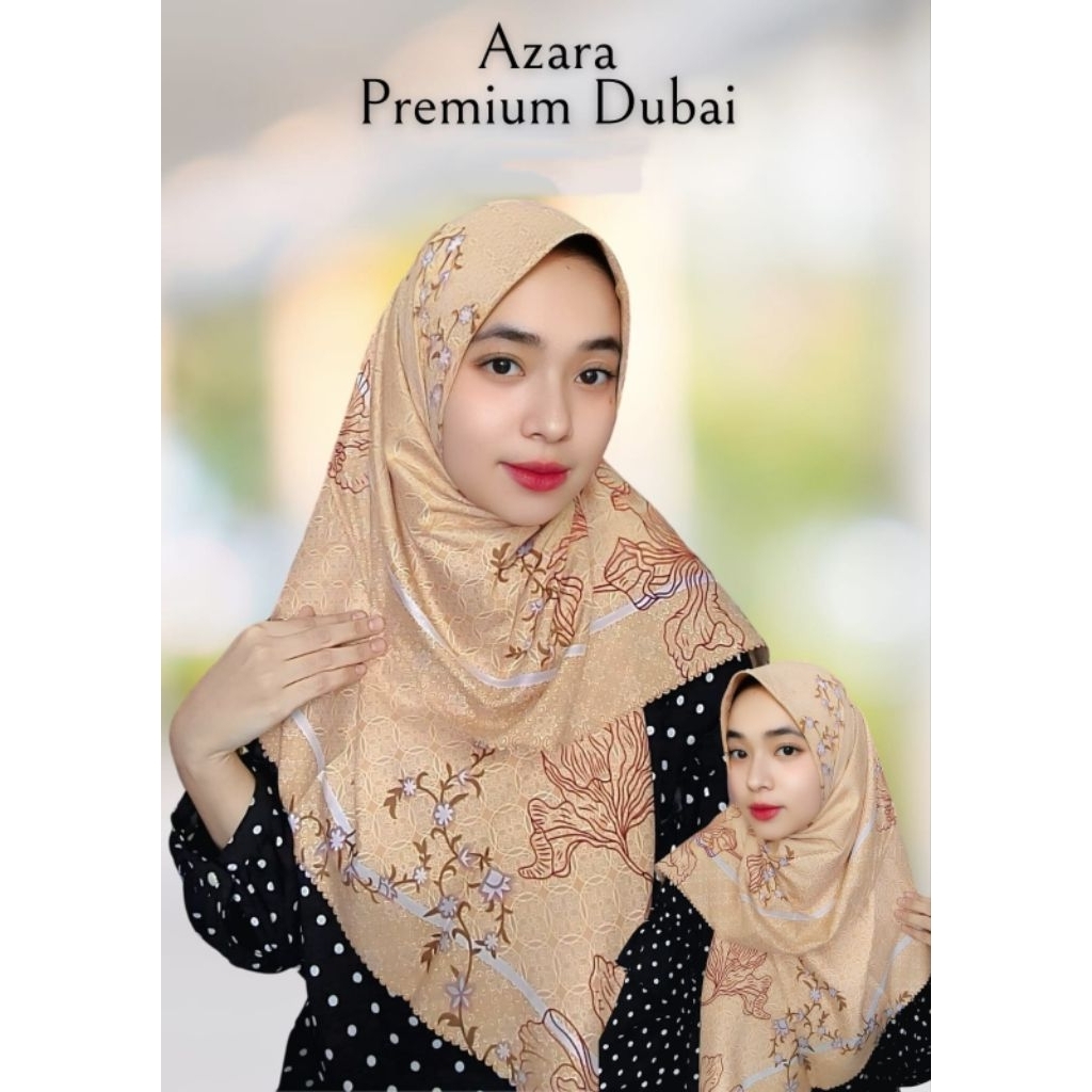 Hijab Azahra premium Dubai Oskara motif
