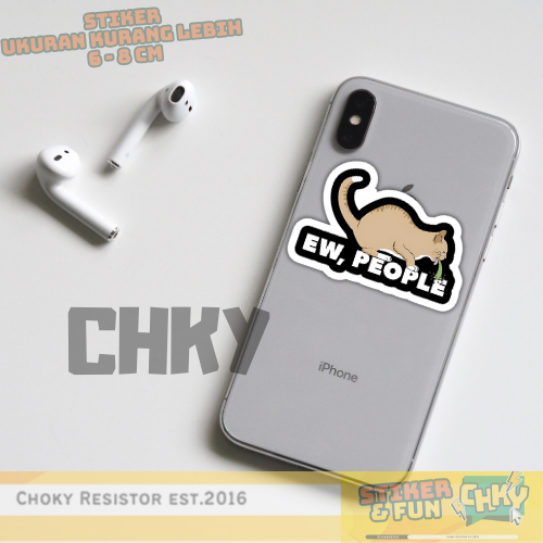 

Stiker Sticker Vinyl Laminasi EW PEOPLE CAT