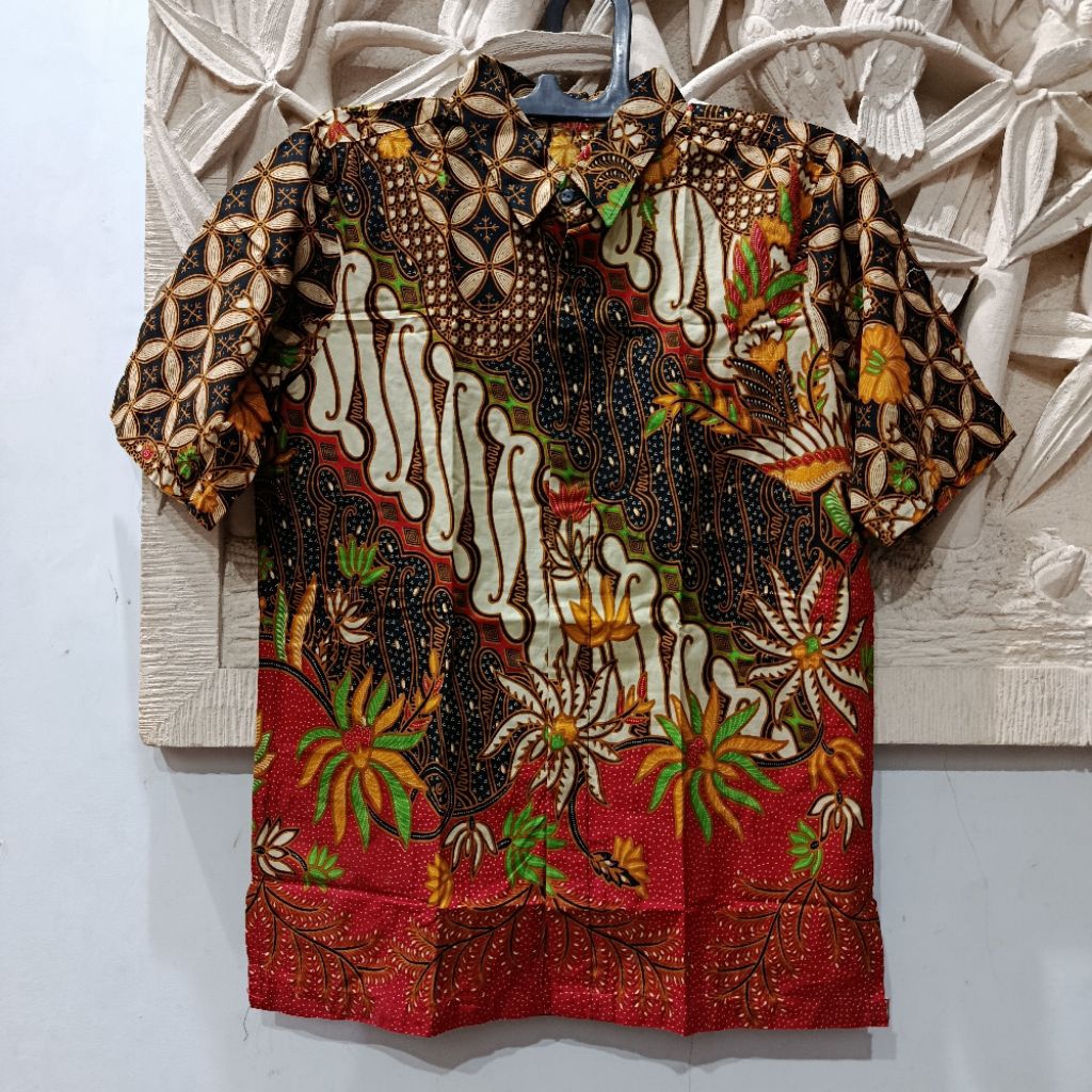 Kemeja Batik / Kemeja Batik Pria Remaja / Kemeja Batik Pria Lengan Pendek Baru