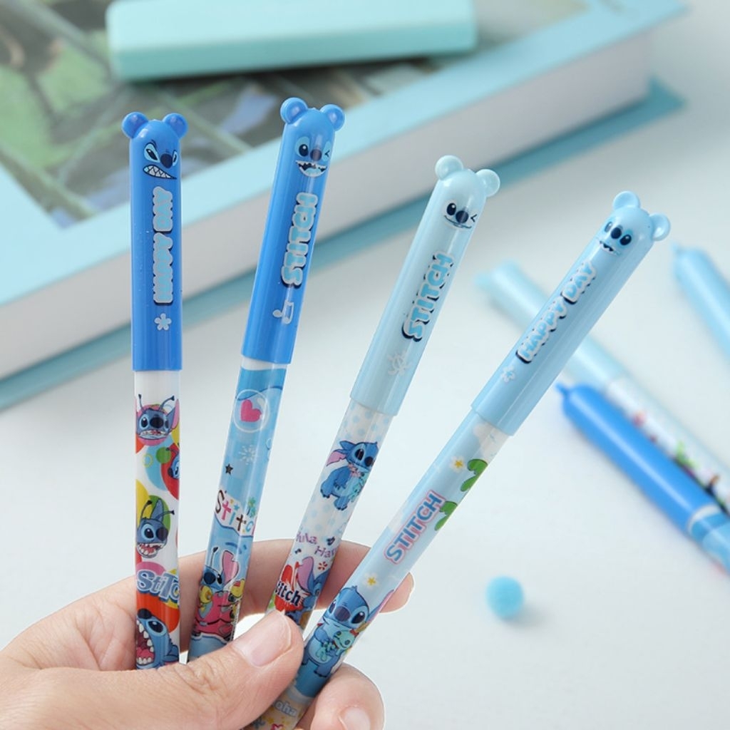 

Pena Stitch Bisa DiHapus Set 4pcs Disney Stitch Blue Lilostitch Pen